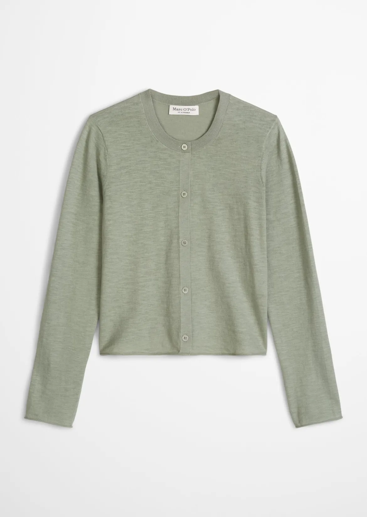 Slub-Cardigan regular aus Organic Cotton-Leinen-Mix