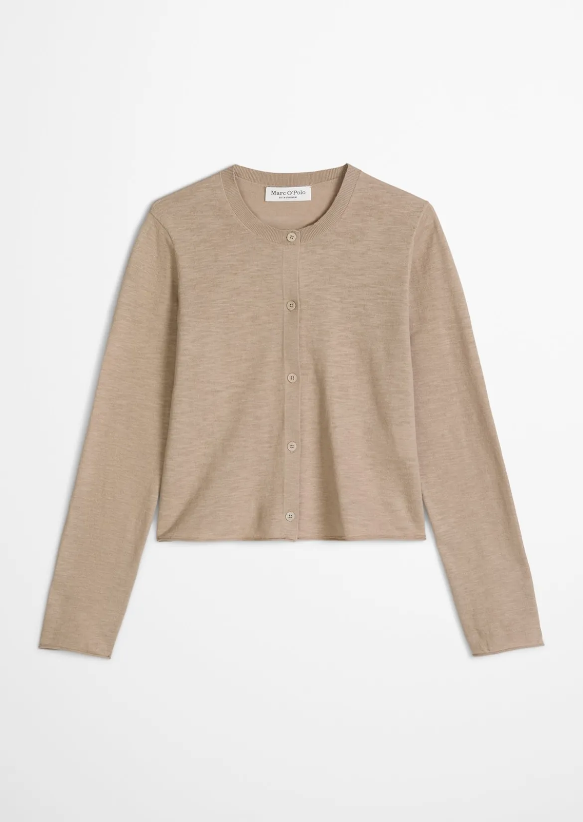 Slub-Cardigan regular aus Organic Cotton-Leinen-Mix