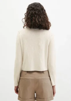 Slub-Cardigan regular aus Organic Cotton-Leinen-Mix