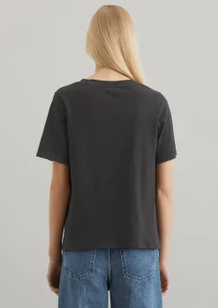 Slub-Jersey-T-Shirt loose aus softer Bio-Baumwolle
