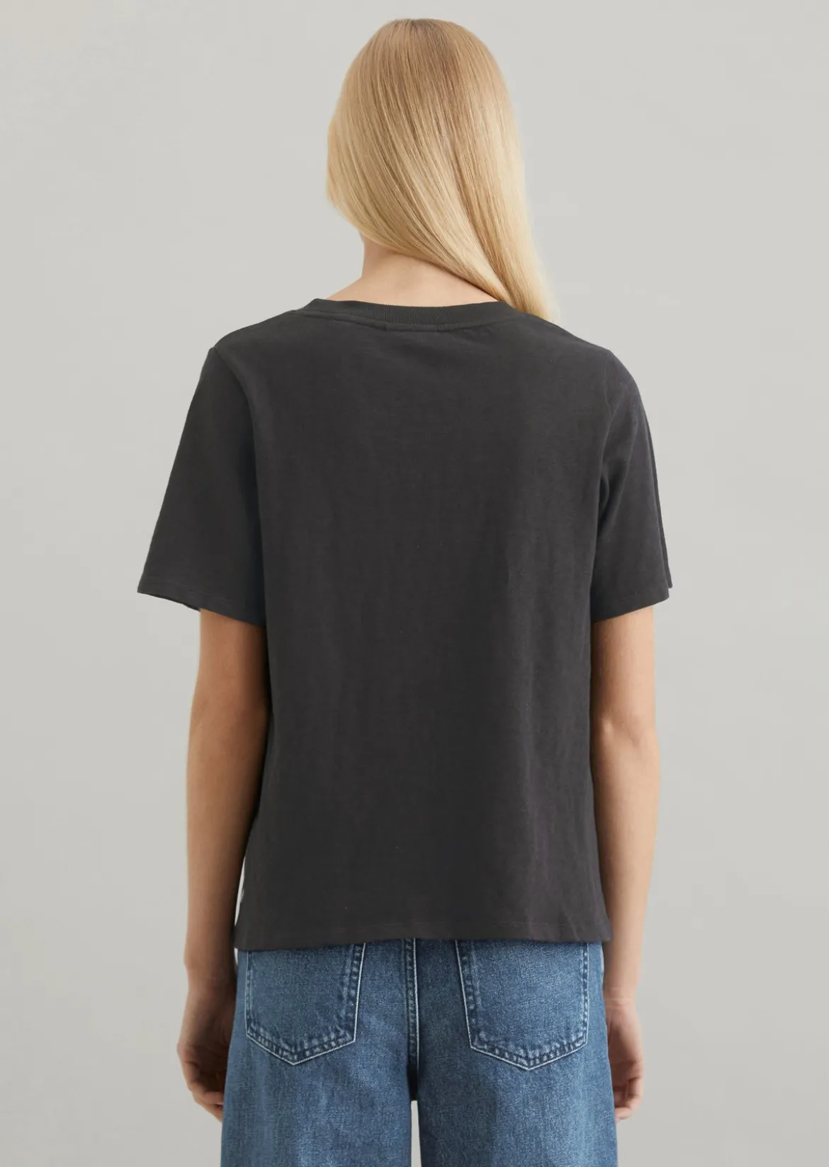 Slub-Jersey-T-Shirt loose aus softer Bio-Baumwolle