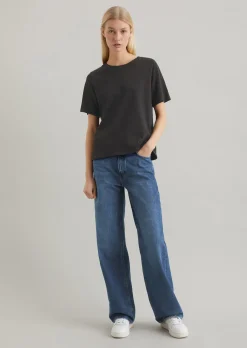 Slub-Jersey-T-Shirt loose aus softer Bio-Baumwolle