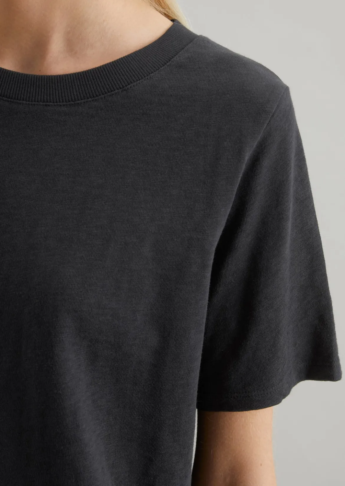 Slub-Jersey-T-Shirt loose aus softer Bio-Baumwolle