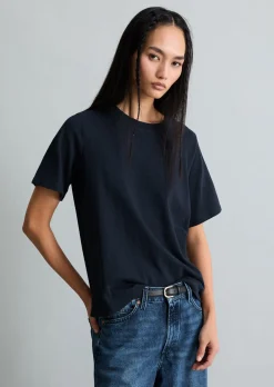 Slub-Jersey-T-Shirt loose aus softer Bio-Baumwolle