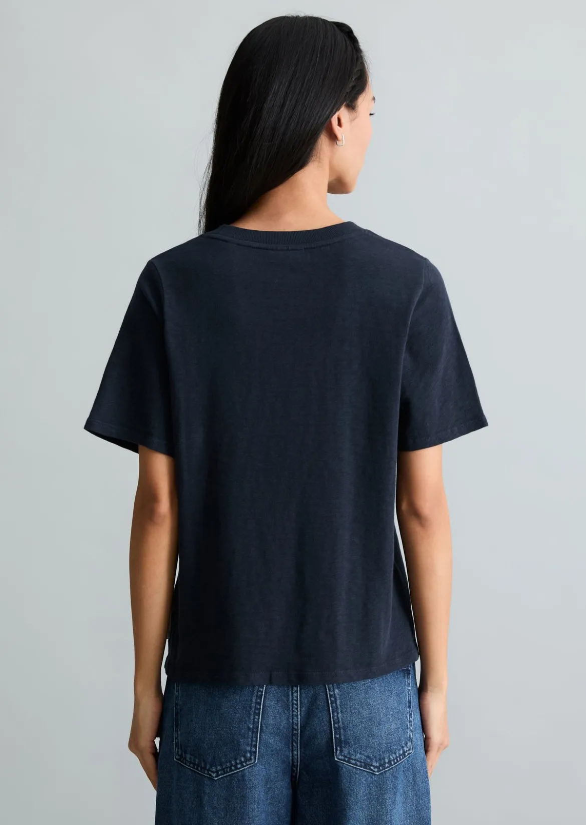 Slub-Jersey-T-Shirt loose aus softer Bio-Baumwolle