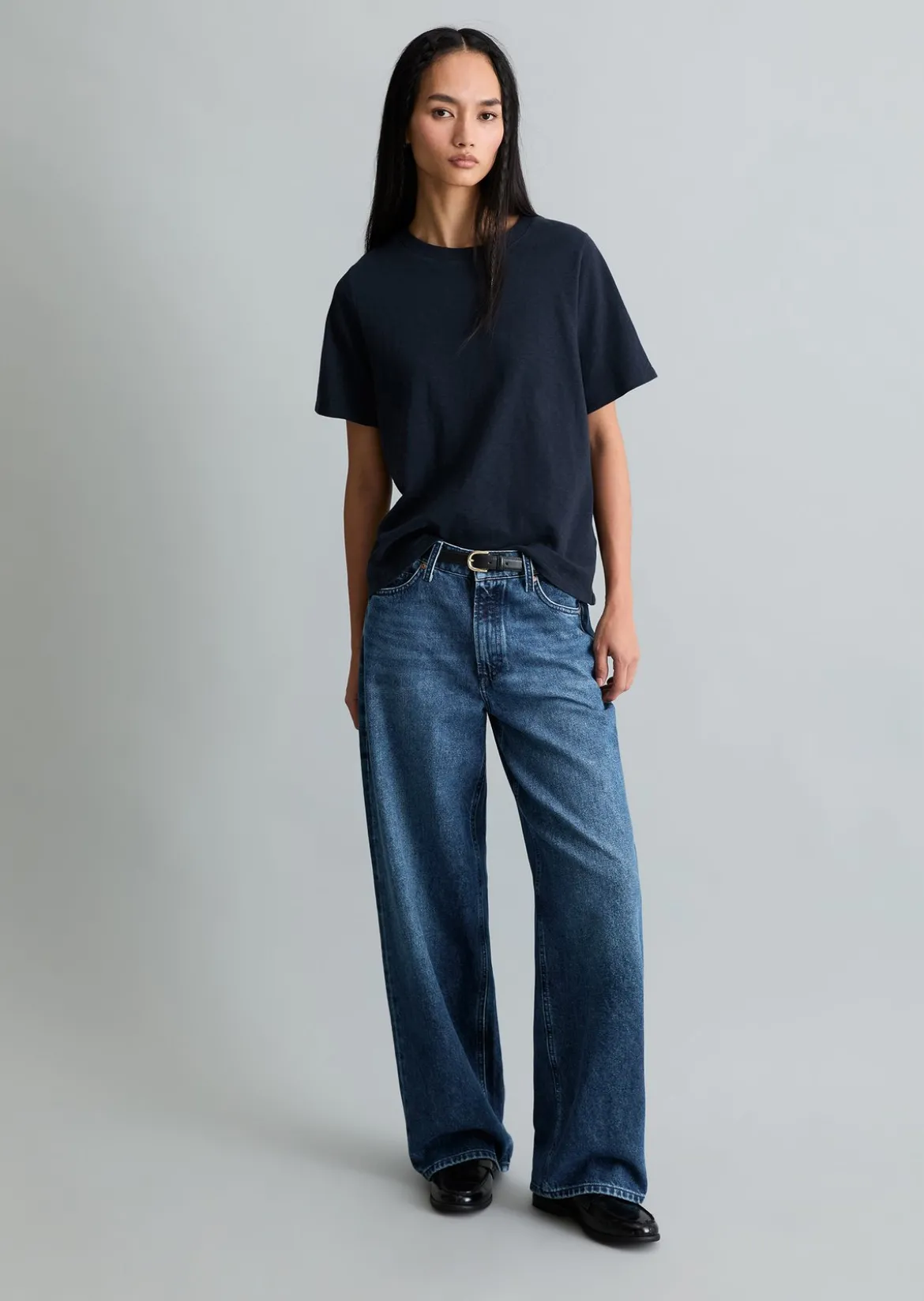Slub-Jersey-T-Shirt loose aus softer Bio-Baumwolle