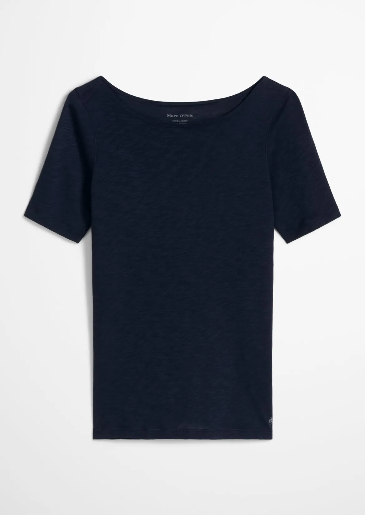 Slub-Jersey-T-Shirt regular mit U-Boot-Ausschnitt