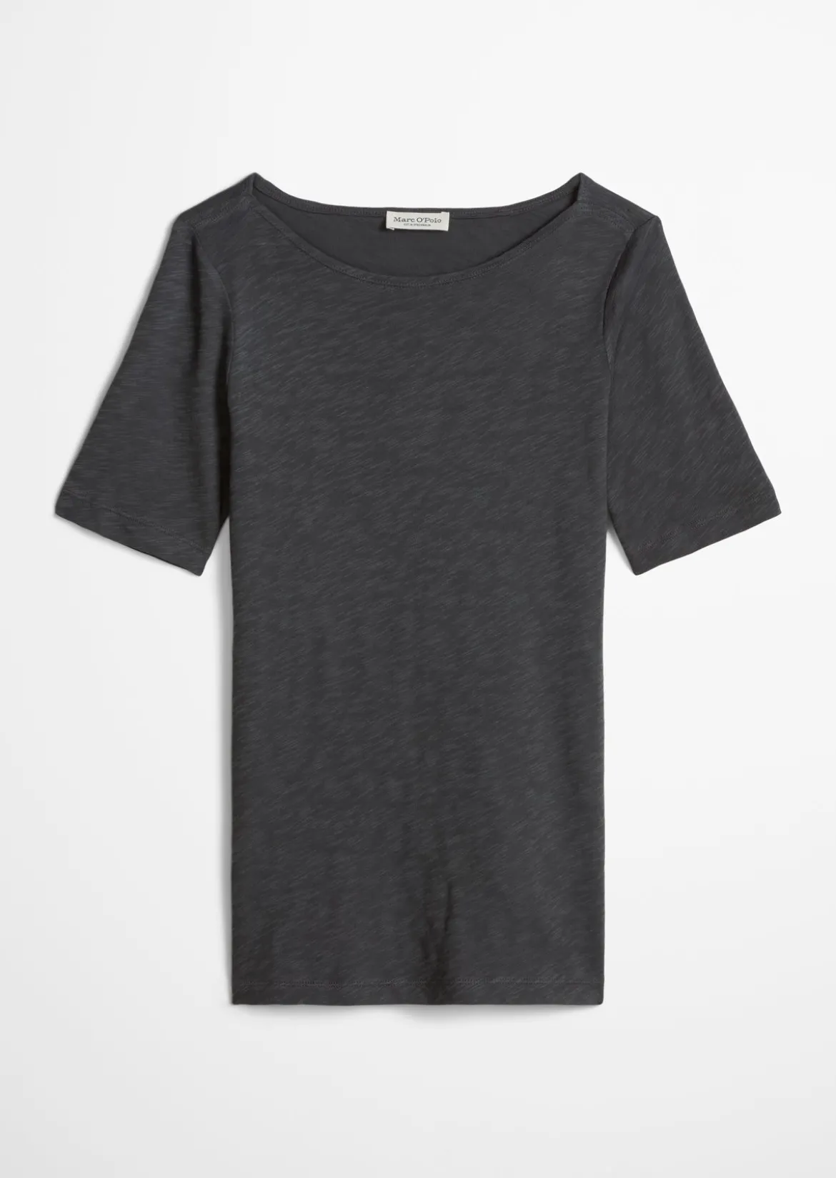 Slub-Jersey-T-Shirt regular mit U-Boot-Ausschnitt