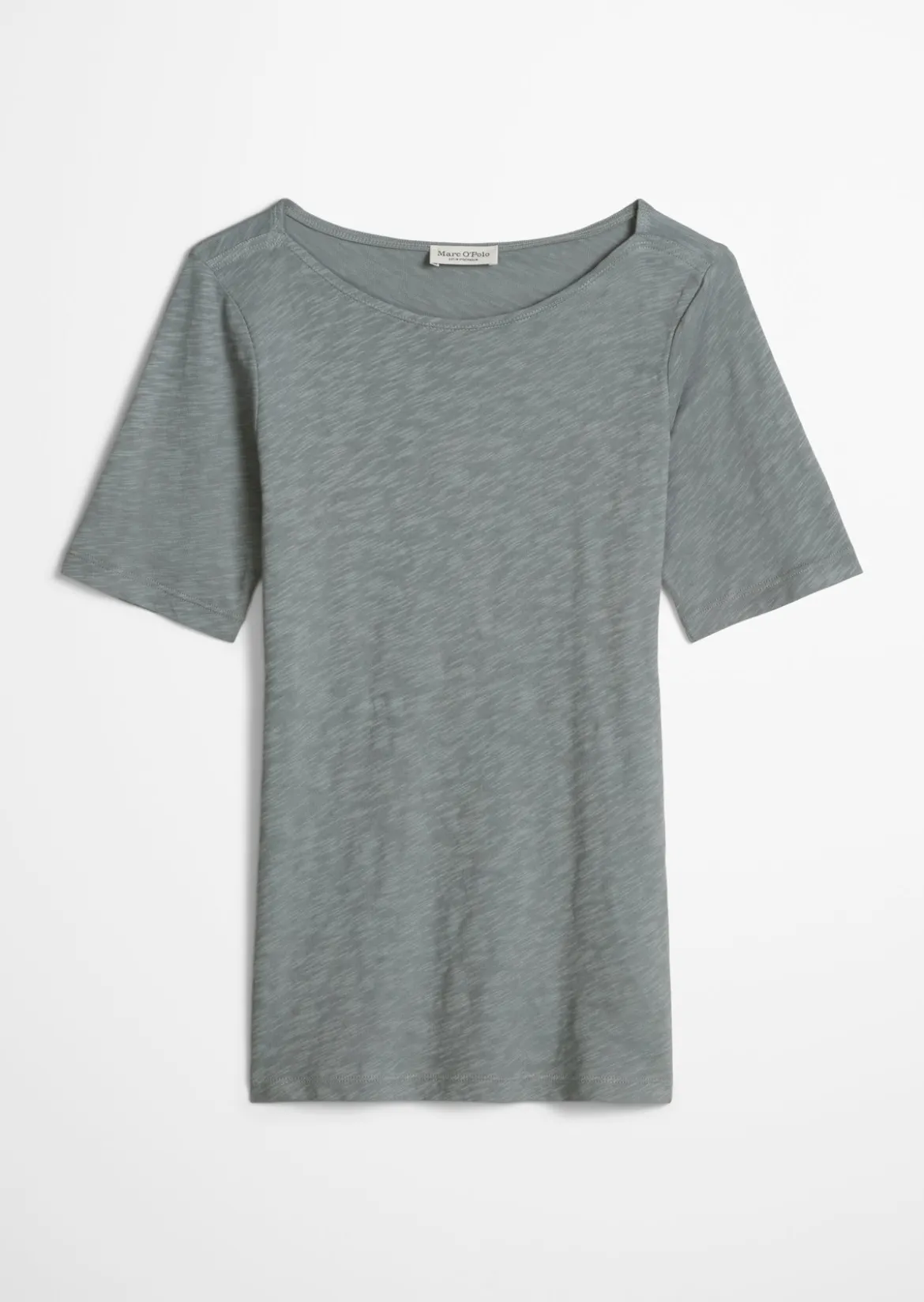 Slub-Jersey-T-Shirt regular mit U-Boot-Ausschnitt
