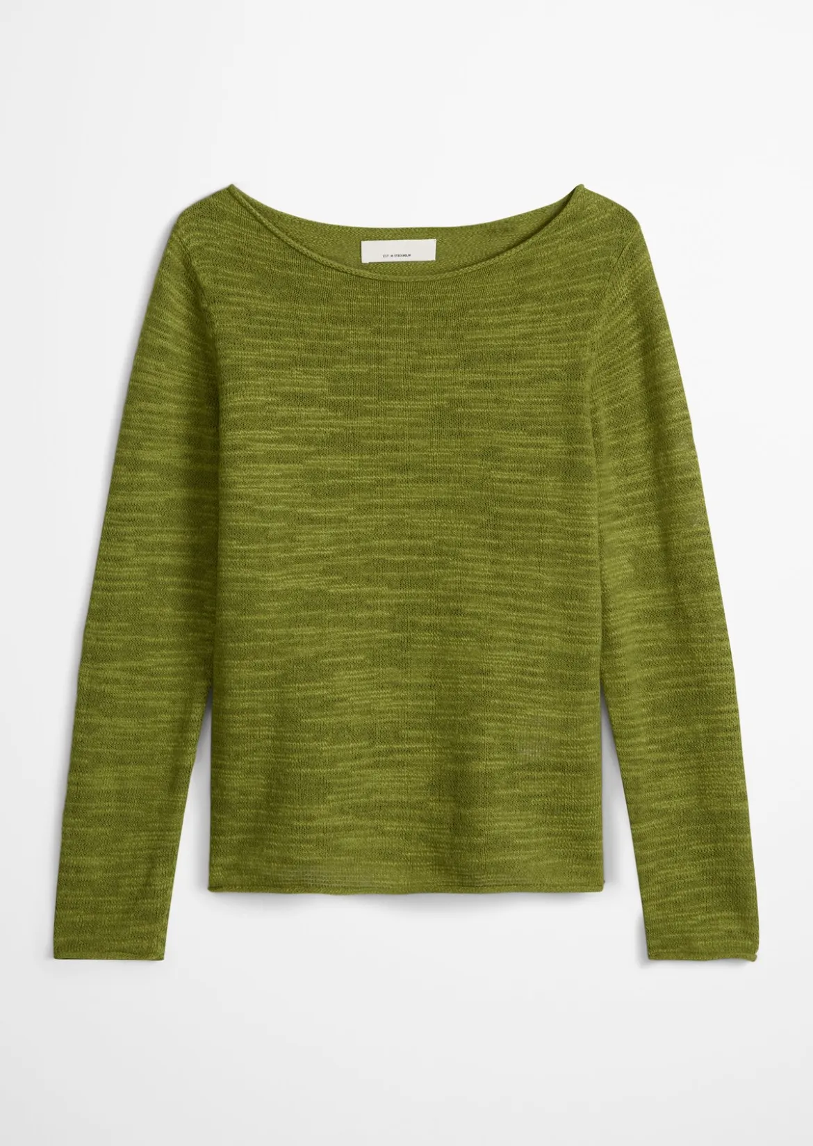 Slub-Pullover slim aus Leinen-Baumwolle-Mix