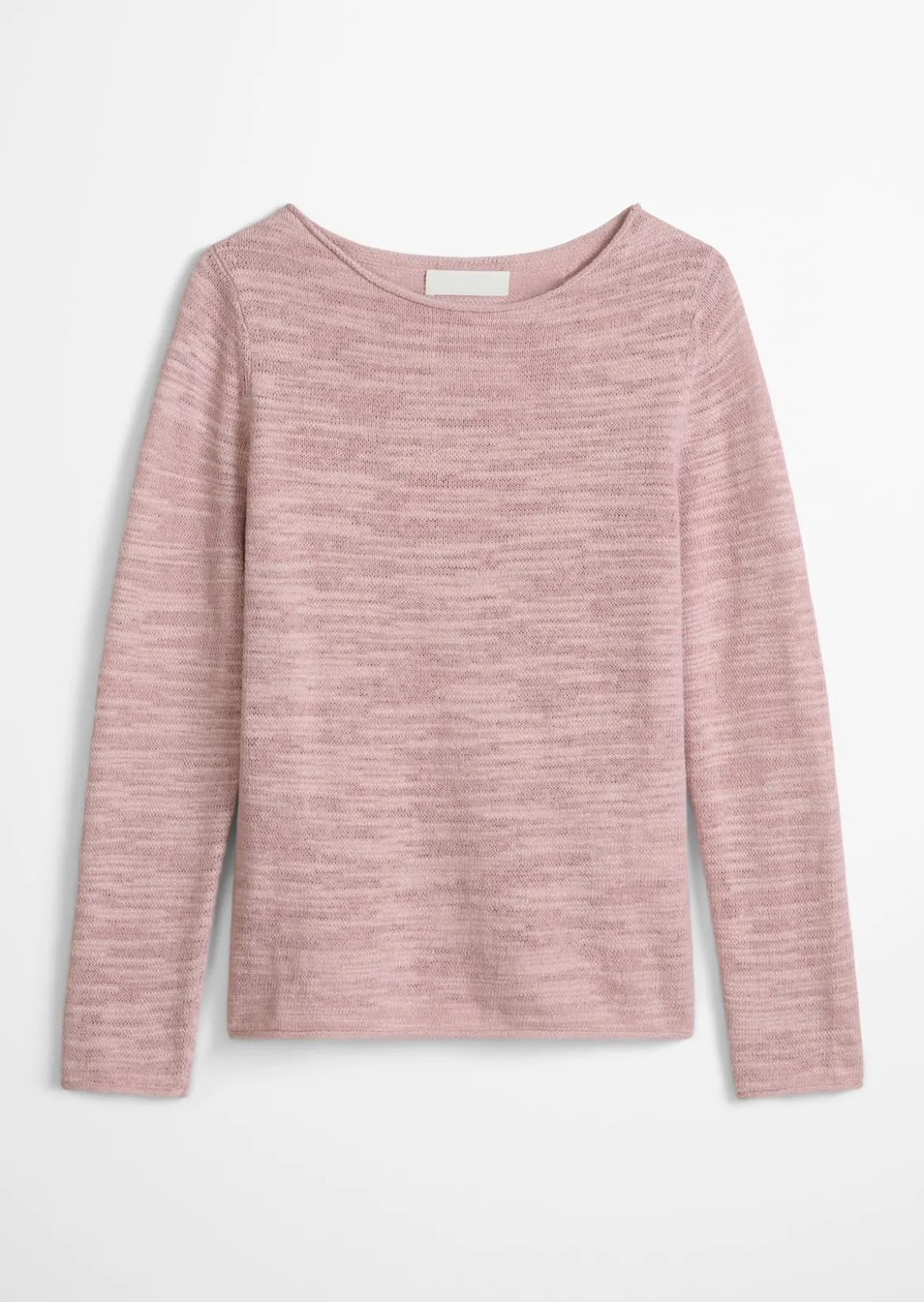 Slub-Pullover slim aus Leinen-Baumwolle-Mix