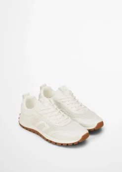 Sneaker Model Bella aus edlem Rindleder und Mesh-Einsatz