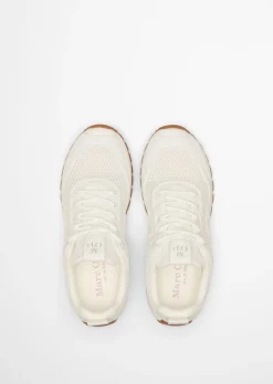 Sneaker Model Bella aus edlem Rindleder und Mesh-Einsatz