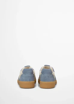 Sneaker Model Court aus edlem Rindleder mit Häkeleinsätzen
