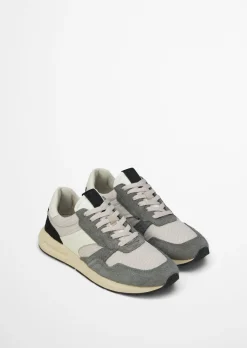 Sneaker Model Josef aus Mesh und Veloursleder
