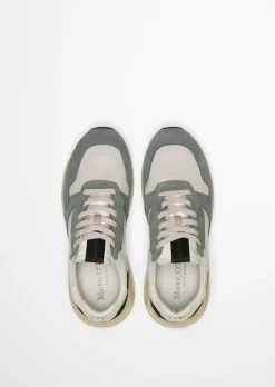 Sneaker Model Josef aus Mesh und Veloursleder