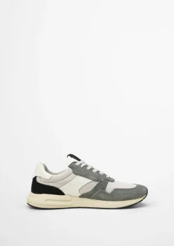 Sneaker Model Josef aus Mesh und Veloursleder