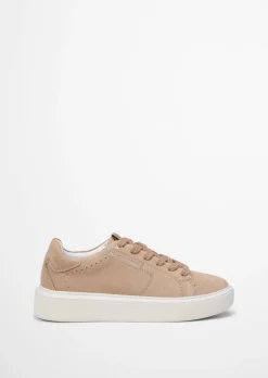 Sneaker Model Kaira aus softem Veloursleder