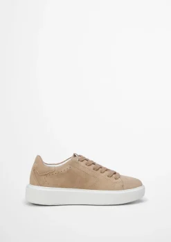 Sneaker Model Kaira aus softem Veloursleder