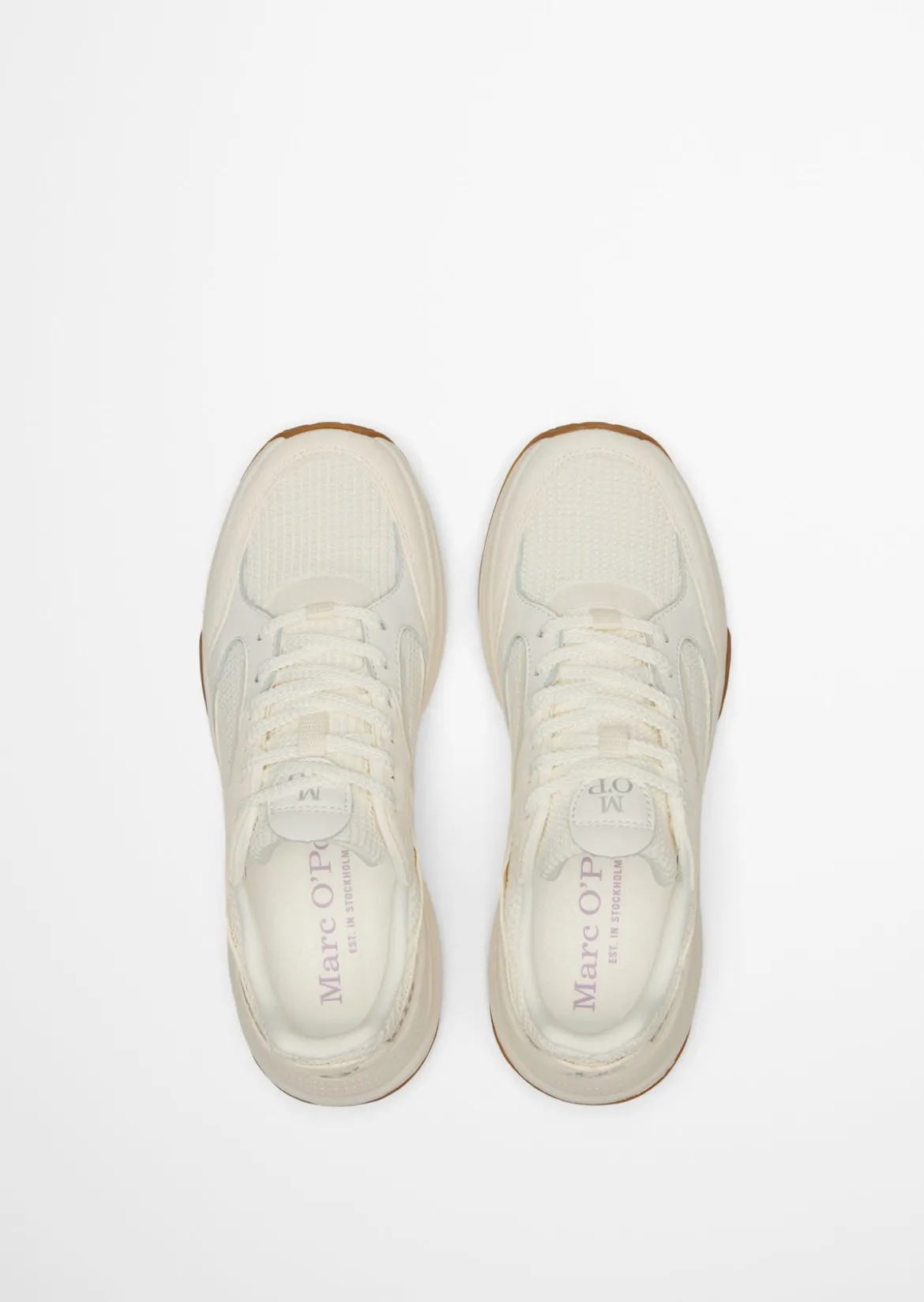 Sneaker Model Liv aus Rindleder mit Mesh-Einsatz