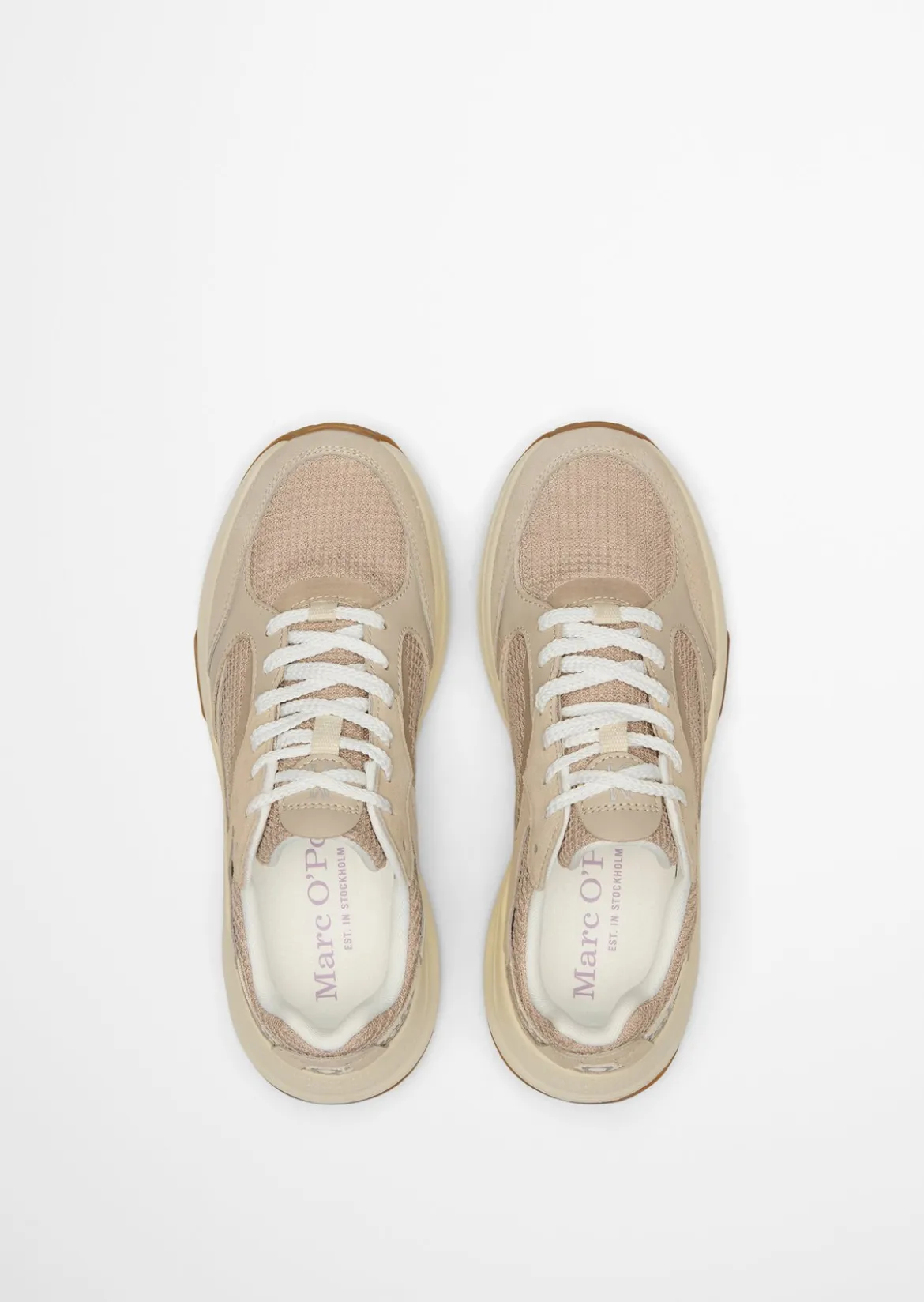 Sneaker Model Liv aus Rindleder mit Mesh-Einsatz