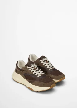 Sneaker Model Liv aus Rindleder mit Mesh-Einsatz