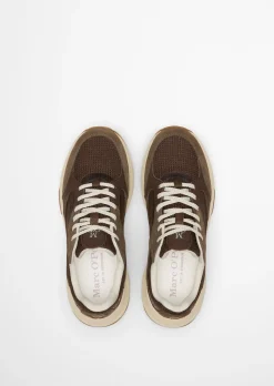 Sneaker Model Liv aus Rindleder mit Mesh-Einsatz