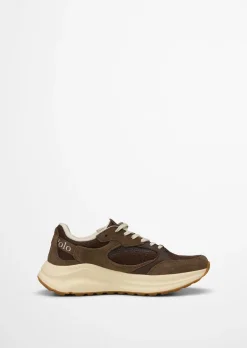 Sneaker Model Liv aus Rindleder mit Mesh-Einsatz