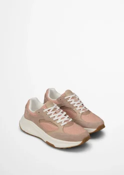 Sneaker Model Liv aus Rindleder mit Mesh-Einsatz