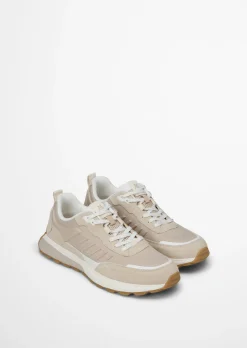 Sneaker Model Maxi aus Rindleder und recyceltem Polyester