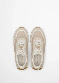 Sneaker Model Maxi aus Rindleder und recyceltem Polyester