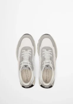 Sneaker Model Maxi aus Rindleder und recyceltem Polyester