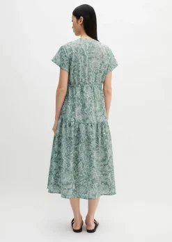 Sommerkleid loose aus bedrucktem Light-Popeline