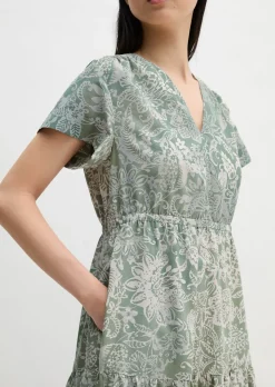 Sommerkleid loose aus bedrucktem Light-Popeline