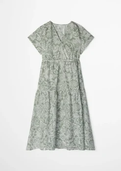 Sommerkleid loose aus bedrucktem Light-Popeline
