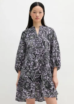 Sommerkleid loose aus bedrucktem Light-Popeline