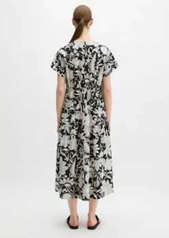 Sommerkleid loose aus bedrucktem Light-Popeline