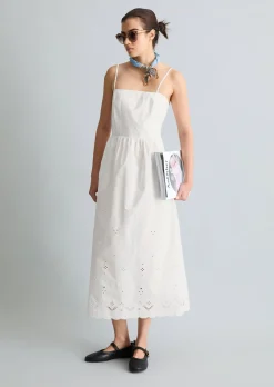 Spitzenkleid slim mit Broderie Anglaise