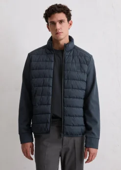 Steppjacke regular mit weichen Scuba-Ärmeln