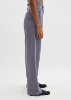 Straight Leg Pants aus Brushed Cotton Twill
