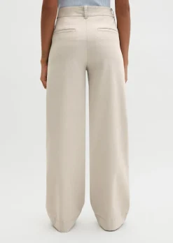 Straight Leg Pants aus Brushed Cotton Twill