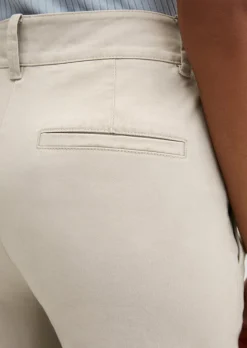 Straight Leg Pants aus Brushed Cotton Twill
