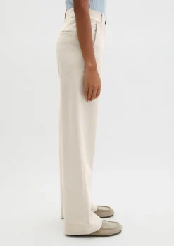 Straight Leg Pants aus Brushed Cotton Twill
