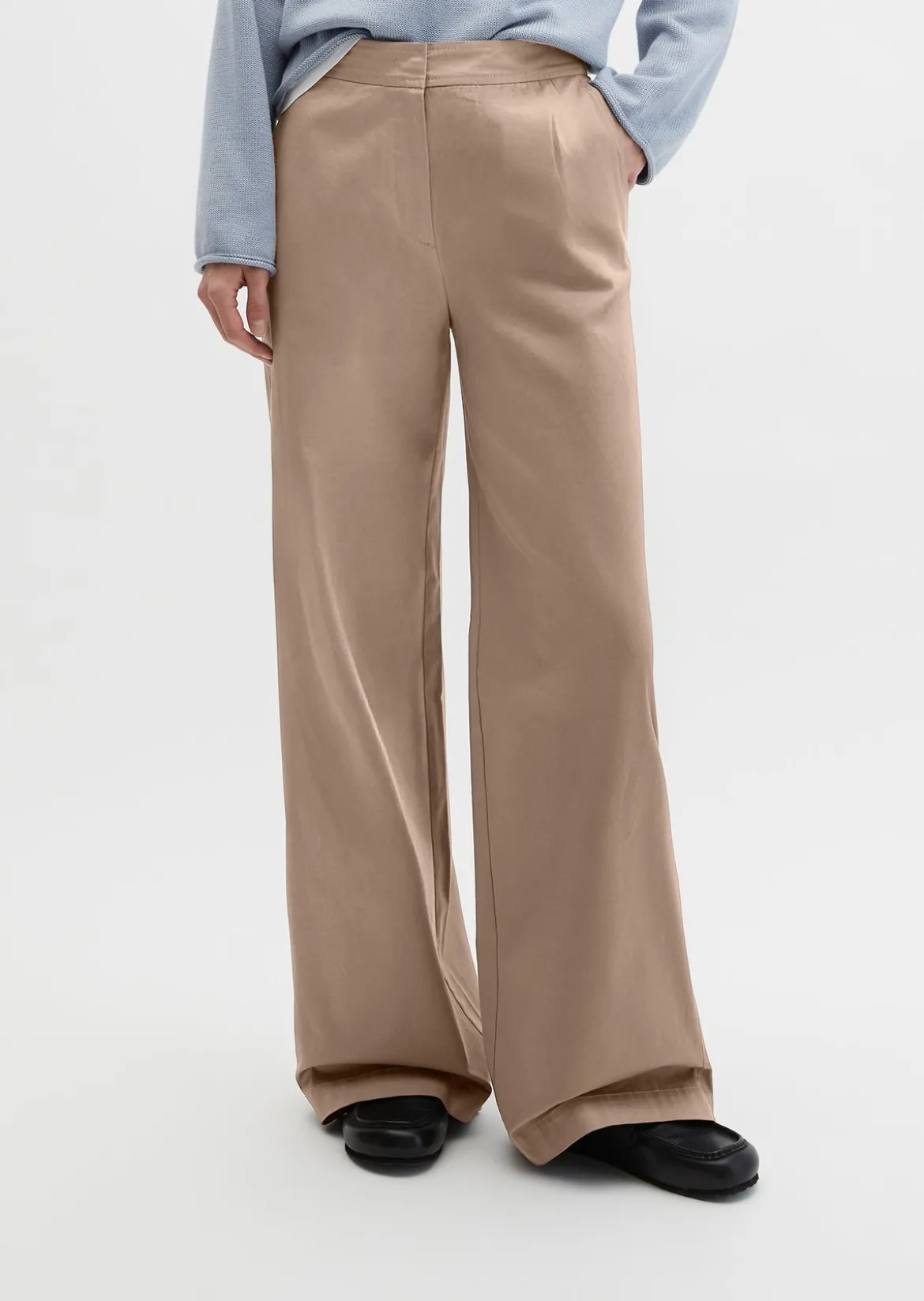 Straight Leg Pants aus Clean Cotton Twill