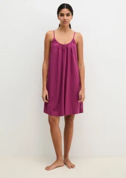 Strand-Cami-Kleid aus Viskose und Bio-Baumwolle