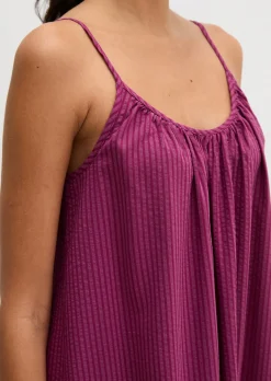 Strand-Cami-Kleid aus Viskose und Bio-Baumwolle