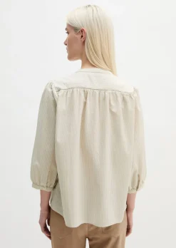 Streifen-Bluse A-Shape aus Organic-Cotton-Viskose-Mix