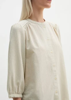 Streifen-Bluse A-Shape aus Organic-Cotton-Viskose-Mix