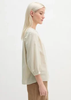 Streifen-Bluse A-Shape aus Organic-Cotton-Viskose-Mix