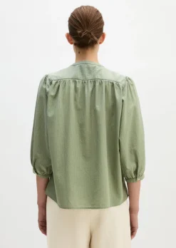Streifen-Bluse A-Shape aus Organic-Cotton-Viskose-Mix